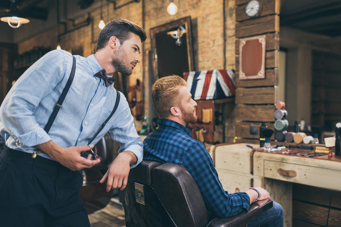 Man getting haircut